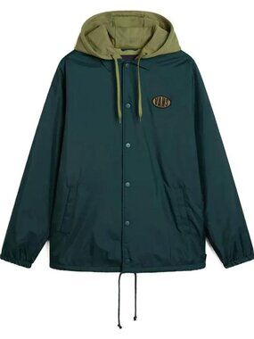 VANS Men's Riley II Coaches Jacket Size M in Green Gables